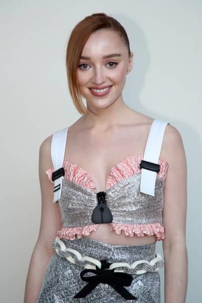 Phoebe Dynevor attends the Louis Vuitton Womenswear Spring/Summer 2022 show as part of Paris Fashion Week on October 05, 2021 in Paris, France.