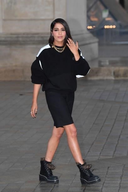 Leïla Bekhti attends the Louis Vuitton Womenswear Spring/Summer 2022 show as part of Paris Fashion Week on October 05, 2021 in Paris, France.