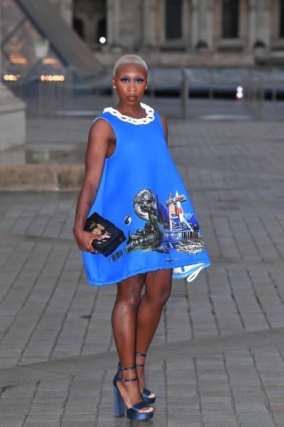 Cynthia Erivo attends the Louis Vuitton Womenswear Spring/Summer 2022 show as part of Paris Fashion Week on October 05, 2021 in Paris, France.