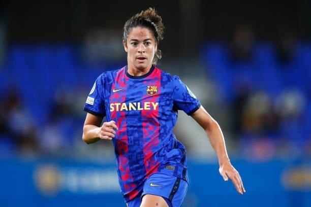 Marta Torrejon of FC Barcelona follows the action during the UEFA Women's Champions League group C match between FC Barcelona and Arsenal WFC at...