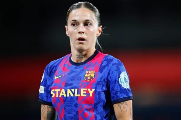 Maria Leon of FC Barcelona looks on during the UEFA Women's Champions League group C match between FC Barcelona and Arsenal WFC at Estadi Johan...