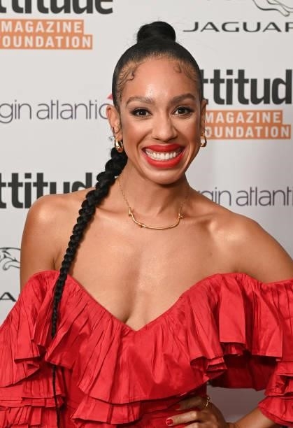 Pearl Mackie attends The Virgin Atlantic Attitude Awards 2021 at The Roundhouse on October 06, 2021 in London, England.