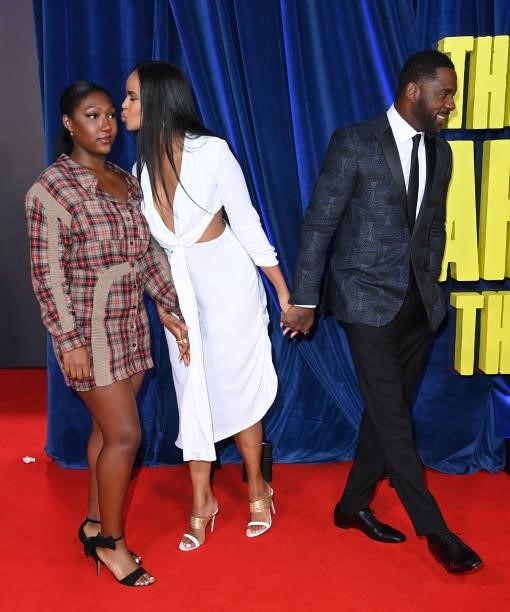 Isan Elba, Sabrina Dhowre Elba and Idris Elba attend "The Harder They Fall