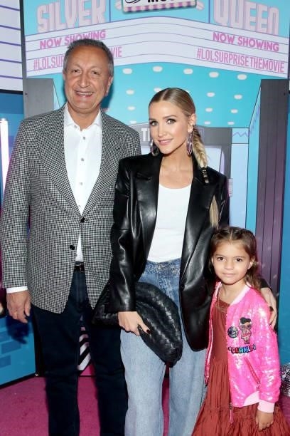 Of MGA Entertainment Isaac Larian, Ashlee Simpson, and Jagger Snow Ross attend the Premiere of 'L.O.L Surprise!' at Hollywood Forever on October 06,...