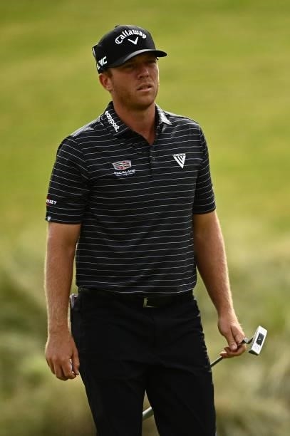 Talor Gooch walks on the 18th hole during round one of the Shriners Children's Open at TPC Summerlin on October 07, 2021 in Las Vegas, Nevada.
