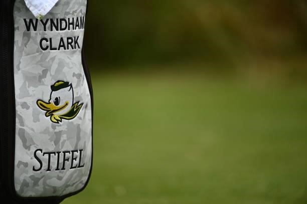 View of the bag of Wyndham Clark during round one of the Shriners Children's Open at TPC Summerlin on October 07, 2021 in Las Vegas, Nevada.