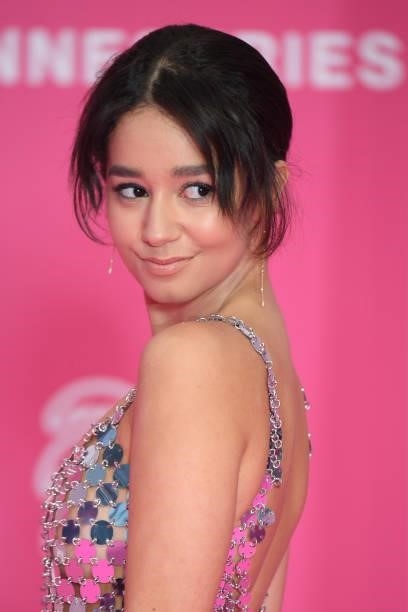 Léna Mahfouf, aka Léna Situations attends the opening ceremony during the 4th Canneseries Festival on October 08, 2021 in Cannes, France.