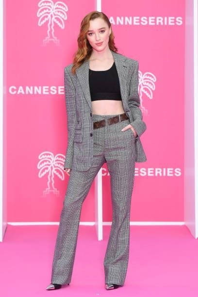 Phoebe Dynevor attends the opening ceremony during the 4th Canneseries Festival on October 08, 2021 in Cannes, France.