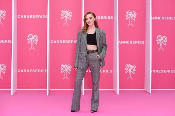 Phoebe Dynevor attends the opening ceremony during the 4th Canneseries Festival on October 08, 2021 in Cannes, France.