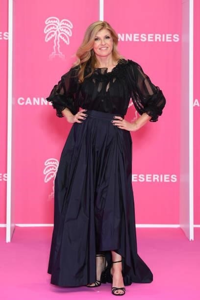 Connie Britton attends the opening ceremony during the 4th Canneseries Festival on October 08, 2021 in Cannes, France.