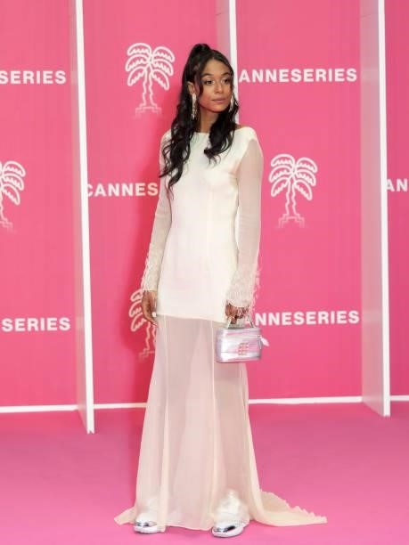 Laetitia Kerfa attends the opening ceremony of the 4th Canneseries Festival on October 08, 2021 in Cannes, France.