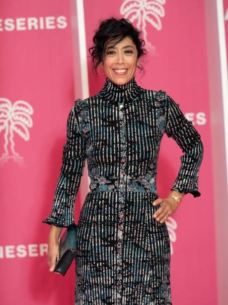 Naidra Ayadi attends the opening ceremony of the 4th Canneseries Festival on October 08, 2021 in Cannes, France.