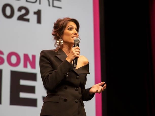 Laurie Cholewa attends the opening ceremony during the 4th Canneseries Festival on October 08, 2021 in Cannes, France.