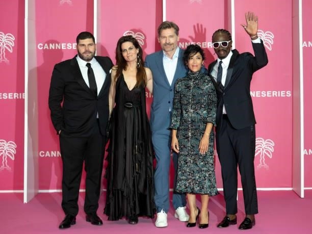 Salvatore Esposito, Sigal Avin, Nikolaj Coster-Waldau, Naidra Ayadi and Marco Prince attends the opening ceremony during the 4th Canneseries Festival...