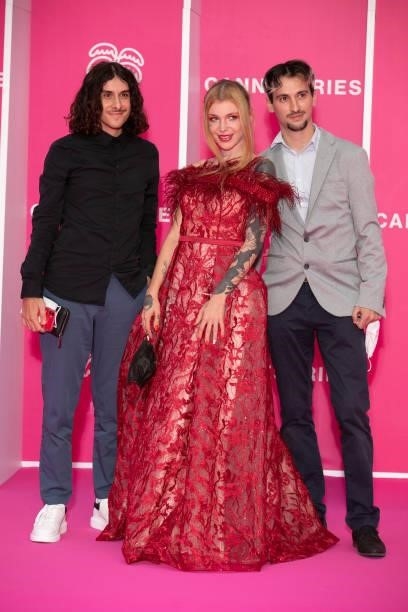 Guests attend the opening ceremony of the 4th Canneseries Festival on October 08, 2021 in Cannes, France.