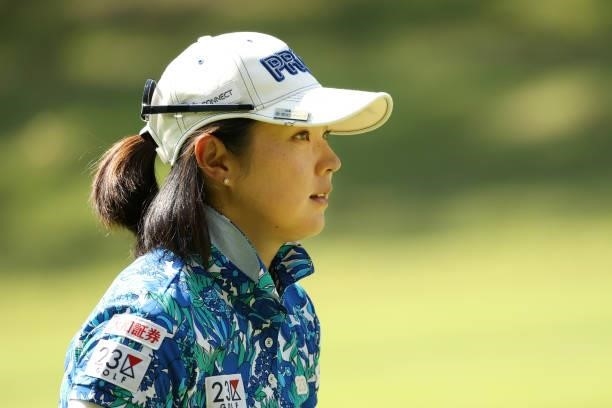 Rie Tsuji of Japan is seen on the 2nd hole during the second round of the Stanley Ladies at Tomei Country Club on October 9, 2021 in Susono,...