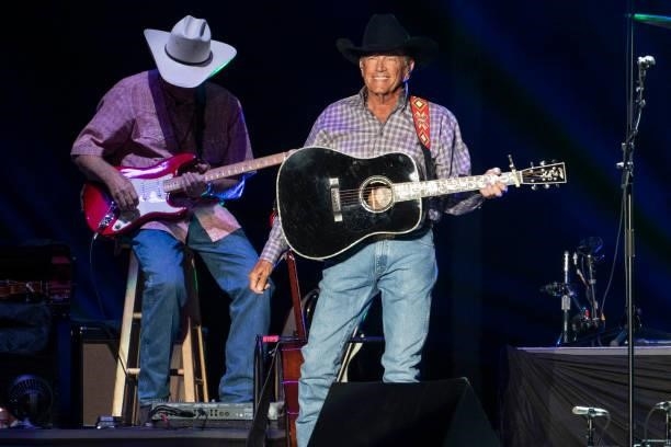 George Strait performs during Austin City Limits Music Festival at Zilker Park on October 08, 2021 in Austin, Texas.