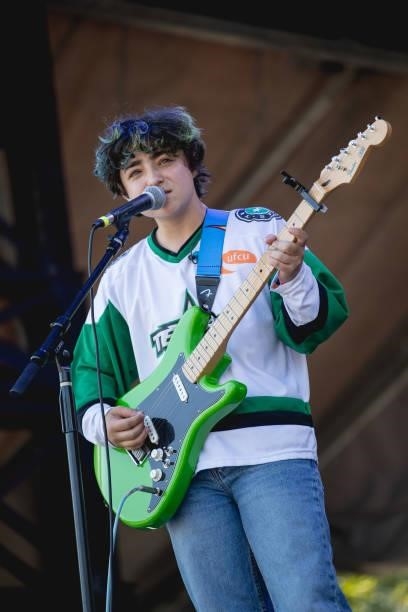 Singer-songwriter Claud performs onstage during weekend two, day one of the Austin City Limits Music Festival at Zilker Park on October 08, 2021 in...