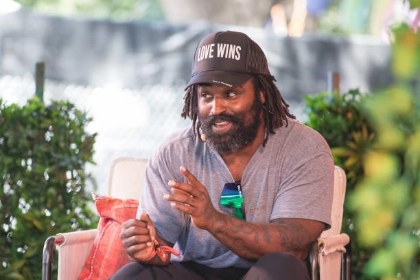 Ricky Williams speaks onstage during weekend two, day one of the Austin City Limits Music Festival at Zilker Park on October 08, 2021 in Austin,...