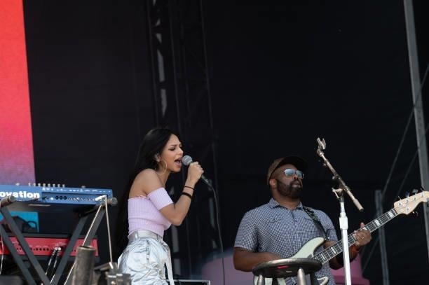 Singer and songwriter Saleka performs live on stage during Austin City Limits Festival at Zilker Park on October 08, 2021 in Austin, Texas.