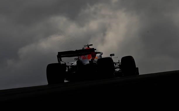 Max Verstappen of the Netherlands driving the Red Bull Racing RB16B Honda on track during qualifying ahead of the F1 Grand Prix of Turkey at...