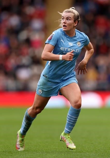 Lauren Hemp of Manchester City during the Barclays FA Women's Super League match between Manchester United Women and Manchester City Women at Leigh...