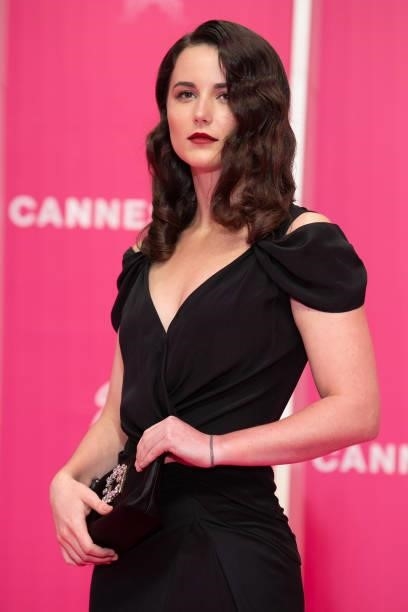 Actress Vera Kolesnikova attends the 4th Canneseries Festival - Day Two on October 09, 2021 in Cannes, France.