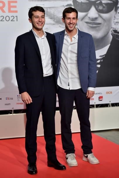 Giacomo and Victor Belmondo attends the opening ceremony during the 13th Film Festival Lumiere In Lyon on October 09, 2021 in Lyon, France.