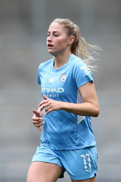 Janine Beckie of Manchester City during the Barclays FA Women's Super League match between Manchester United Women and Manchester City Women at Leigh...