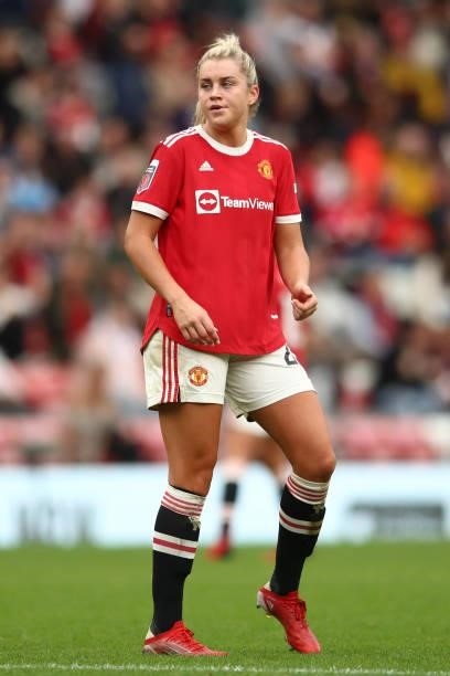 Alessia Russo of Manchester United during the Barclays FA Women's Super League match between Manchester United Women and Manchester City Women at...