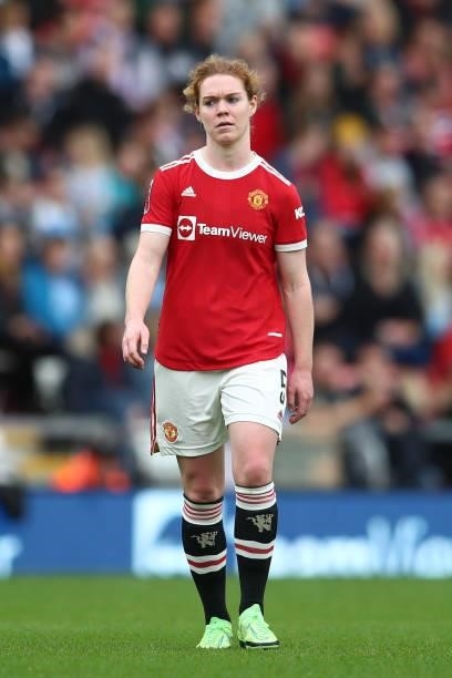 Aoife Mannion of Manchester United during the Barclays FA Women's Super League match between Manchester United Women and Manchester City Women at...