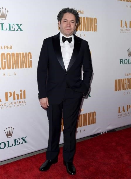 Gustavo Dudamel attends the Los Angeles Philharmonic Homecoming Concert & Gala at Walt Disney Concert Hall on October 09, 2021 in Los Angeles,...