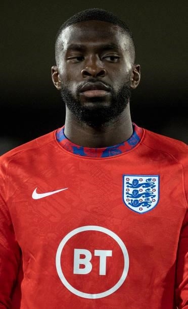 Fikayo Tomori of England looks on during the 2022 FIFA World Cup Qualifier match between Andorra and England at Estadi Nacional on October 09, 2021...