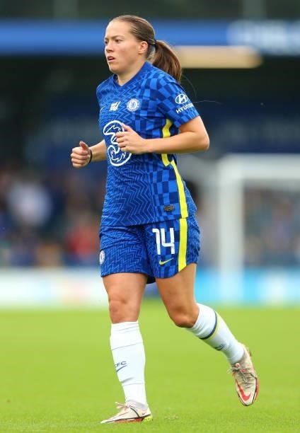 Fran Kirby of Chelsea during the Barclays FA Women's Super League match between Chelsea Women and Leicester City Women at Kingsmeadow on October 10,...