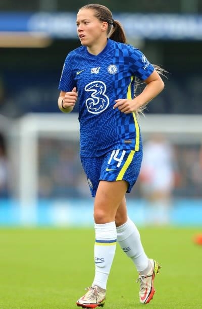 Fran Kirby of Chelsea during the Barclays FA Women's Super League match between Chelsea Women and Leicester City Women at Kingsmeadow on October 10,...