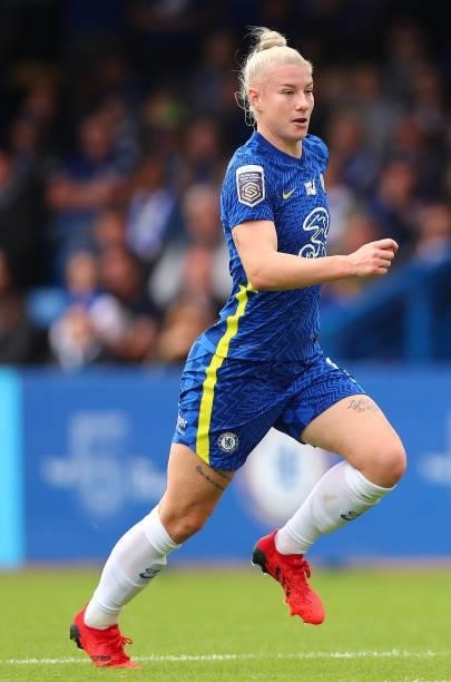 Bethany England of Chelsea during the Barclays FA Women's Super League match between Chelsea Women and Leicester City Women at Kingsmeadow on October...