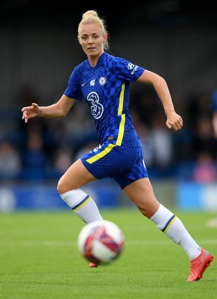 Sophie Ingle of Chelsea Women in action during the Barclays FA Women's Super League match between Chelsea Women and Leicester City Women at...