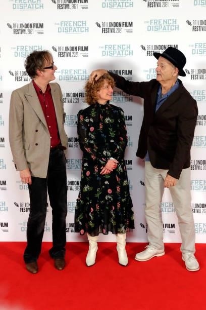 Jarvis Cocker, Tricia Tuttle and Bill Murray attend the "The French Dispatch
