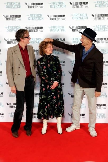 Jarvis Cocker, Tricia Tuttle and Bill Murray attend the "The French Dispatch