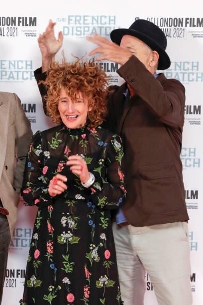Tricia Tuttle receives a head massage from Bill Murray during "The French Dispatch