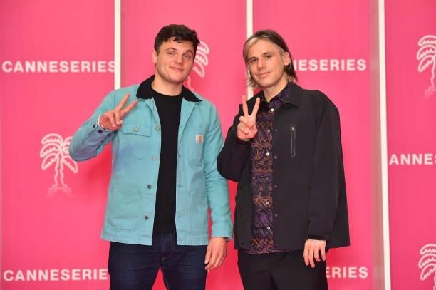 Clement Cotentin and Orelsan attend the 4th Canneseries Festival - Day Three on October 10, 2021 in Cannes, France.