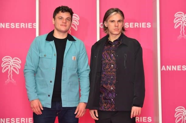 Clement Cotentin and Orelsan attend the 4th Canneseries Festival - Day Three on October 10, 2021 in Cannes, France.