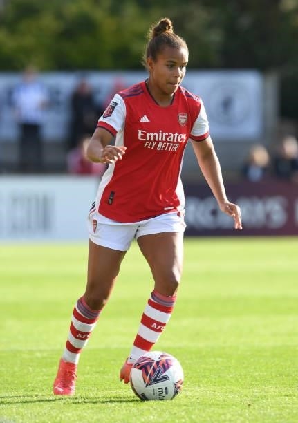 Nikita Parris of Arsenal during the Barclays FA Women's Super League match between Arsenal Women and Everton Women at Meadow Park on October 10, 2021...