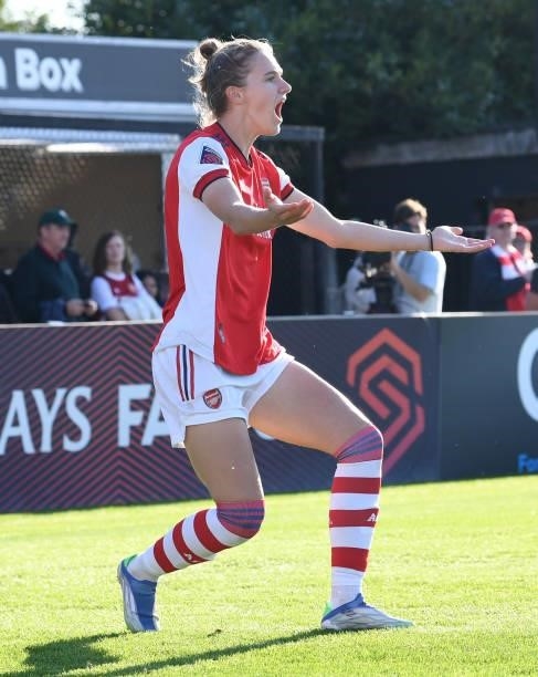 Vivianne Miedema of Arsenal during the Barclays FA Women's Super League match between Arsenal Women and Everton Women at Meadow Park on October 10,...