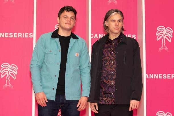 Clement Cotentin and Aurelien Cotentin a.k.a. Orelsan attend the 4th Canneseries Festival - Day Three on October 10, 2021 in Cannes, France.
