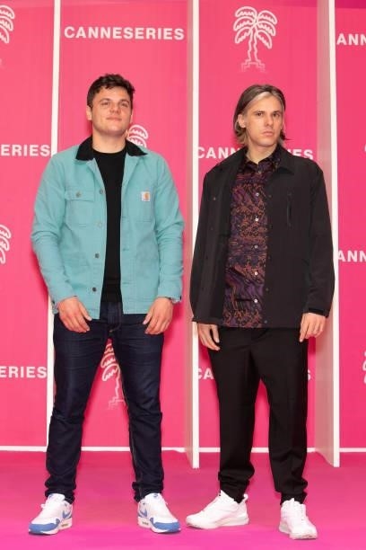 Clement Cotentin and Aurelien Cotentin a.k.a. Orelsan attend the 4th Canneseries Festival - Day Three on October 10, 2021 in Cannes, France.