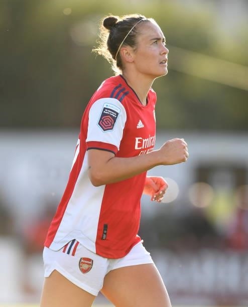Caitlin Foord of Arsenal during the Barclays FA Women's Super League match between Arsenal Women and Everton Women at Meadow Park on October 10, 2021...