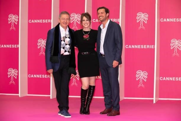 Fanny Sidney and guests attend the 4th Canneseries Festival - Day Three on October 10, 2021 in Cannes, France.