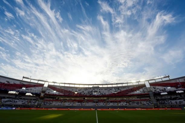 General view of the stadium prior to a match between Argentina and Uruguay as part of South American Qualifiers for Qatar 2022 at Estadio Monumental...