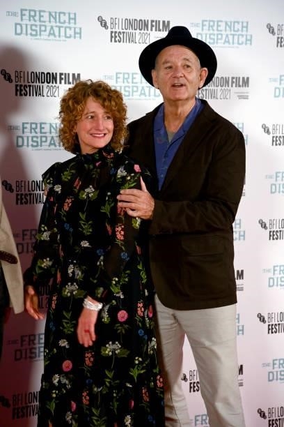 Tricia Tuttle and Bill Murray attend the "The French Dispatch